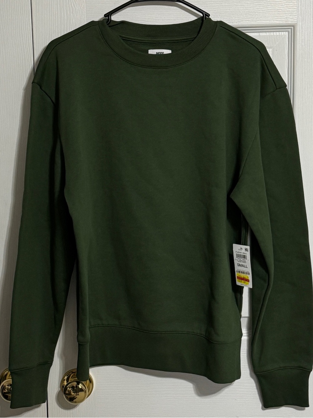 Men's Olive Green Crewneck Sweatshirt - Small